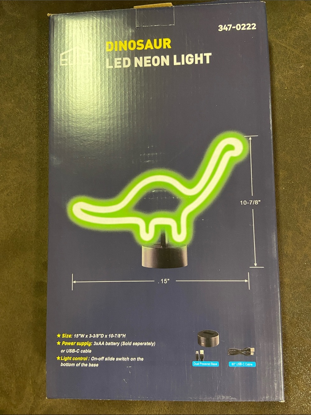 Dinosaur LED Neon Light - Green -